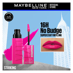 Maybelline New York - Superstay Vinyl Ink Longwear No-Budge Liquid Lipstick, 150 Striking