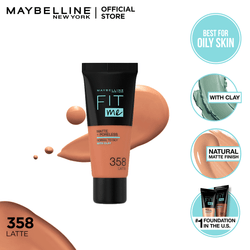 Maybelline New York Fit Me Liquid Foundation Matte + Poreless 358 Latte 30 ml